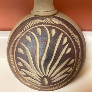 Sand stone Mexican folk art signed pottery